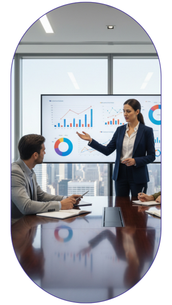 Equipment dealer Sales VP reviewing pipeline coverage with their team